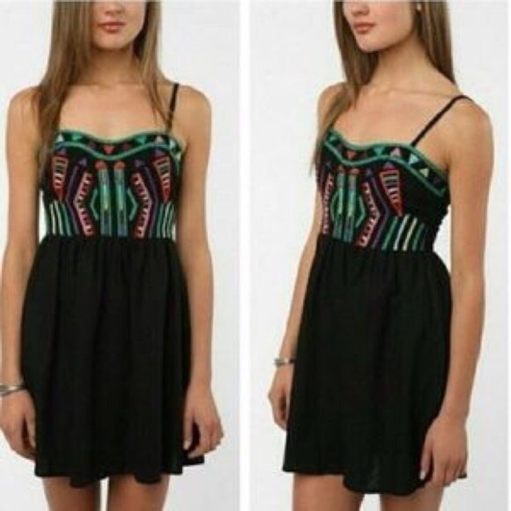 Urban Outfitters Size 2 embroidered Mini Dress